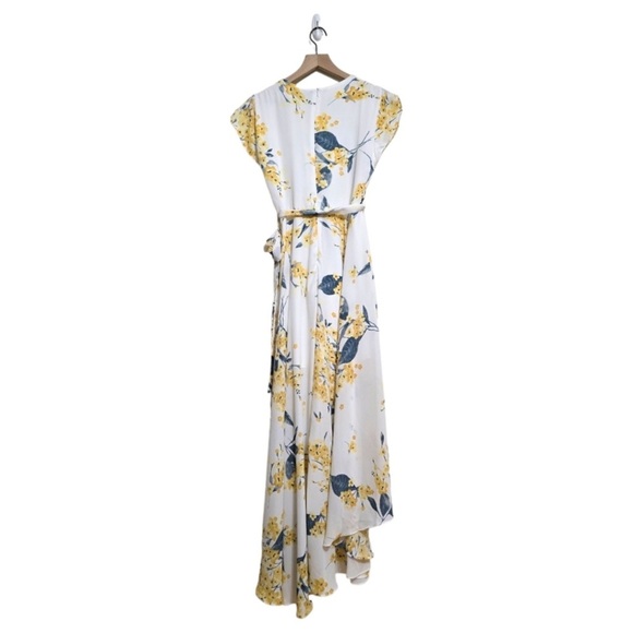 Lulus French Countryside White and Yellow Floral Print High-Low Dress S - Picture 13 of 13